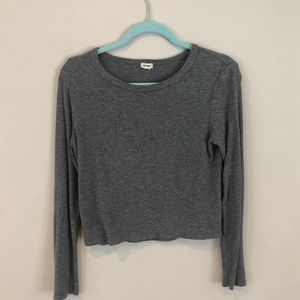 Cute Dark Grey Garage Long-sleeve Top 🦋